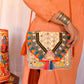 Mirror pearl sequence with choli & pompom- #01