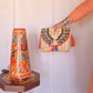 Mirror pearl sequence with choli & pompom- #01