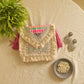Silver Elizabeth coin & beads -#09