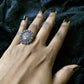 German Finish Ganesha Inside flower Ring