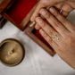 Gold finish rain drops vangi neli ring