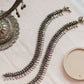 Silver Finish tiny Mango motifs with spikes droplets (PAIR)