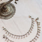 Silver Finish Dainty Anklet - Chain with sequence multi Ghunghroo muthu (PAIR)
