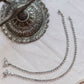 Silver Finish Dainty Anklet - Tiny Beads (PAIR)