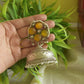 Silver Look Alike Statement Flower Jhumka - Yellow 15C