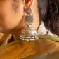 Silver Look Alike Statement Butterfly Jhumka