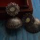 Silver Look Alike Statement Mirror Stud Jhumka