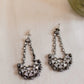 Silver Look Alike Triangle  Statement Chandbali