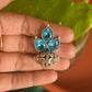Oxidised Tri  Tear Drop Bullet Stud-23D