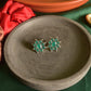 Oxidised Small Flower Stud-27A
