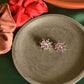 Oxidised Small Flower Stud-27C
