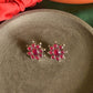 Oxidised Small Flower Stud-27D