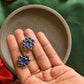 Oxidised Small Flower Stud-27F