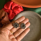 Oxidised Small Flower Stud-27G