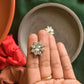 Oxidised Small Flower Stud-27I