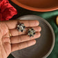 Oxidised Small Flower Stud-27J