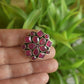 Oxidised Geometric Flower Stud  - Model 1-28A