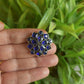 Oxidised Geometric Flower Stud  - Model 1-28C