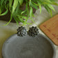 Oxidised Geometric Flower Stud  - Model 1-28D