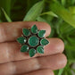 Oxidised Geometric Flower Stud  - Model 2-29A