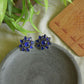 Oxidised Geometric Flower Stud  - Model 2-29B