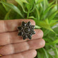 Oxidised Geometric Flower Stud  - Model 2-29C