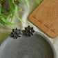 Oxidised Geometric Flower Stud  - Model 2-29C