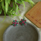 Oxidised Geometric Flower Stud  - Model 2-29D