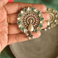 Oxidised Statement Peacock Stud-31A