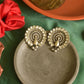 Oxidised Statement Peacock Stud-31B