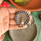 Oxidised Statement Peacock Stud-31D
