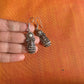 Oxidised Hook Drop Lakshmi Carving