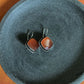Oxidised Hook Drop  Square Stone-38F