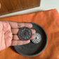 Oxidised Flower Carving Stud Jumbo