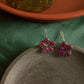 Oxidised Hook Drop Flower Small  Model 1-58A