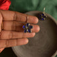 Oxidised Hook Drop Flower Small  Model 1-58C
