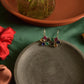 Oxidised Hook Drop Flower Small  Model 1-58D