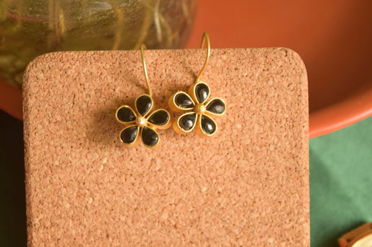 Gold Matte Finish Hook Drop Flower Small  Model 1-59C