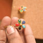 Gold Matte Finish Hook Drop Flower Small  Model 1-59D