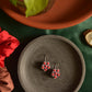 Oxidised Hook Drop Flower Small  Model 2-60A
