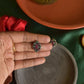Oxidised Flower Stone Stud Small-64C
