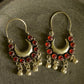 Oxidised Half Moon Small Stone Chandbali-66C