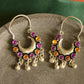 Oxidised Half Moon Small Stone Chandbali-66E