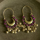 Oxidised Half Moon Small Stone Chandbali -66F