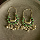 Oxidised Half Moon Small Stone Chandbali-66H