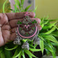 Oxidised Peacock Carving Enamel Chandbali With Jhumka-71C