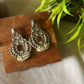 Silver Look Alike Mango Cluster Pearl Chandbali