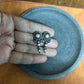Oxidised Flower Stud With Spikes And Tear Drop Model1