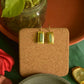 Gold Finish Hook Drop Square Stud-111A