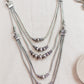 Silver Finish 6 Layered beads